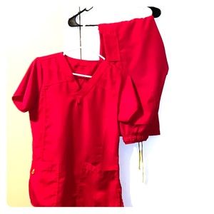 Wonder Wink 4-stretch scrubs- magenta set